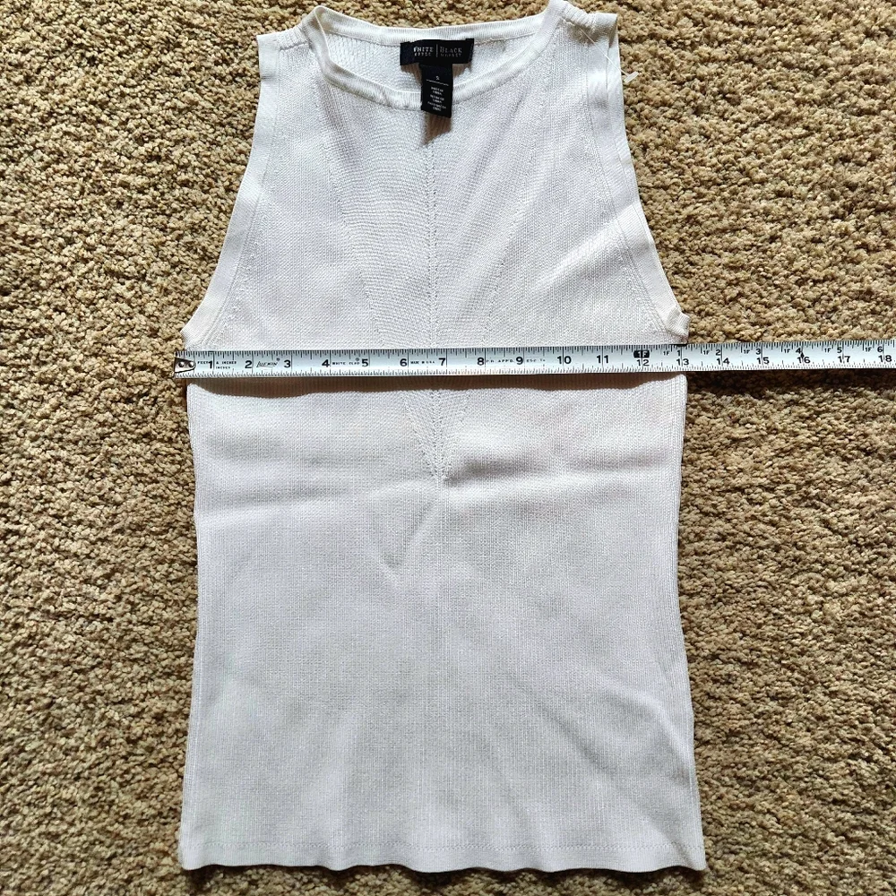 NWOT White House Black Market Sweater Tank Size Small Color white - Picture 12 of 13